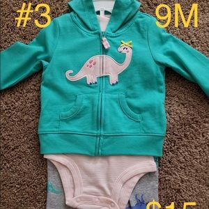 Girls Dino outfit 9M